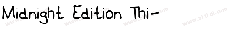Midnight Edition Thi字体转换
